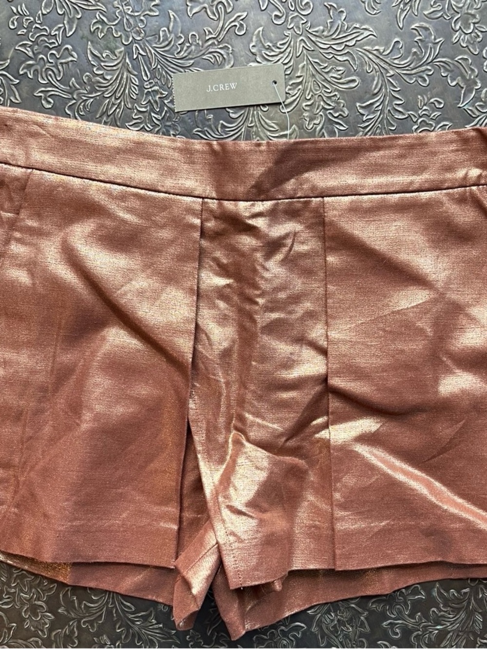 J.Crew Metallic Rose Gold Shorts – Size 2 – New With Tags